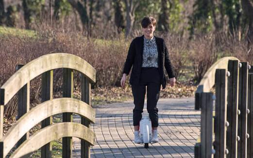 Riding Airwheel on campus will surely capture others' attention.